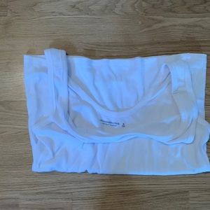 Abercrombie & Fitch, White Soft Scoopneck Tank Top, Size Medium